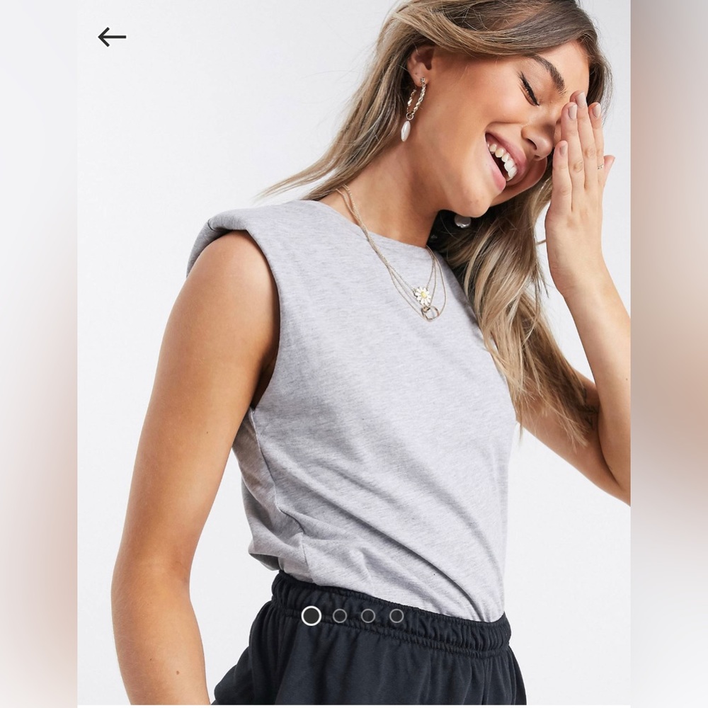 Stradivarius Volume Shoulder T-Shirt Size Medium